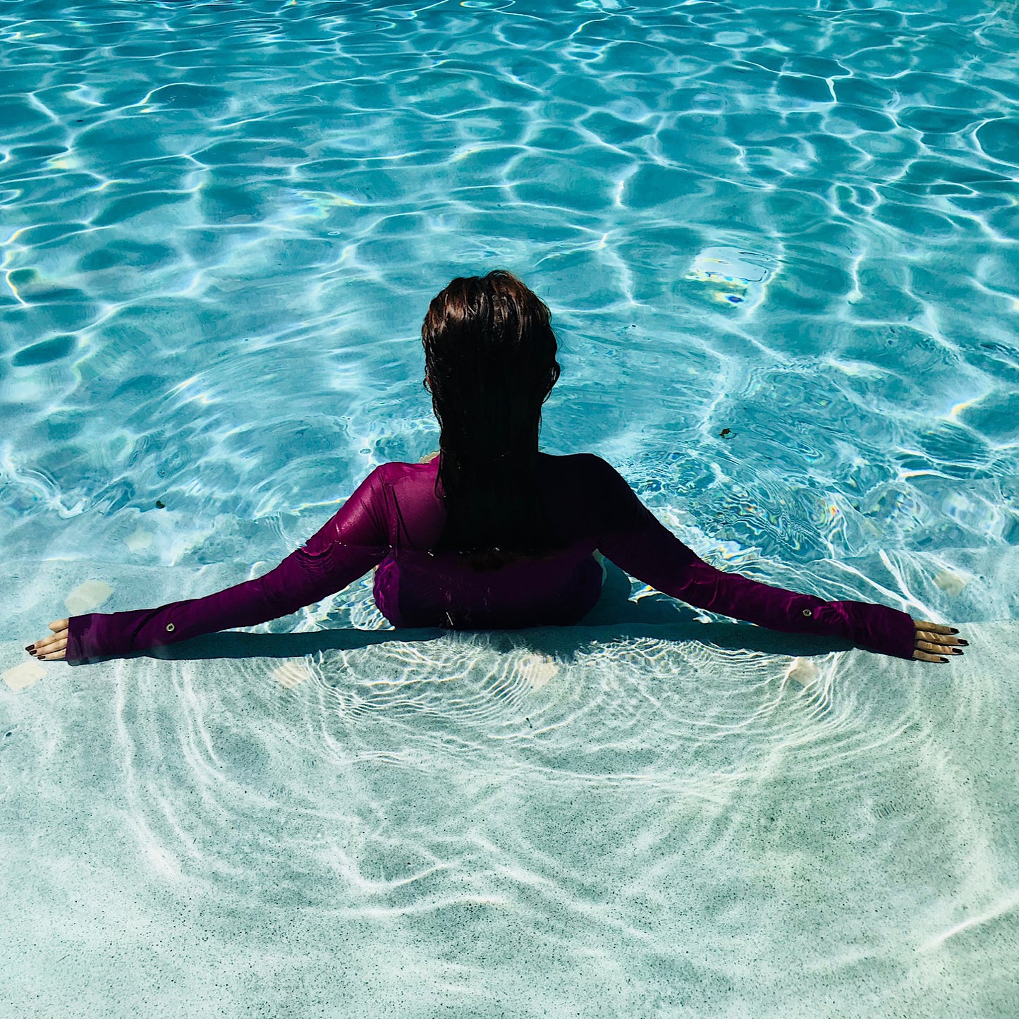 Womens UPF Long Sleeve Swim Suit - AMBERNOON
