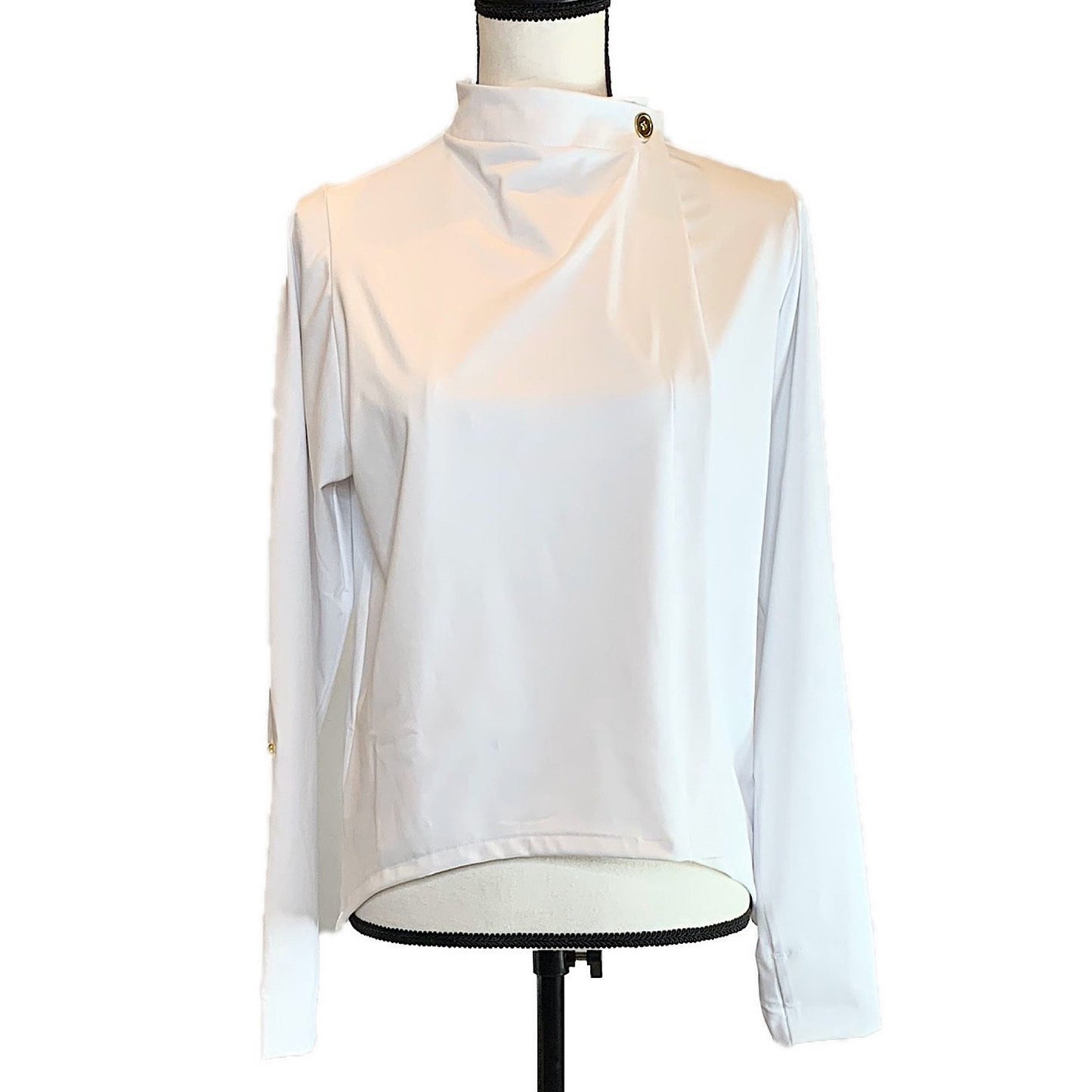 Button mock neck UPF wrap - AMBERNOON