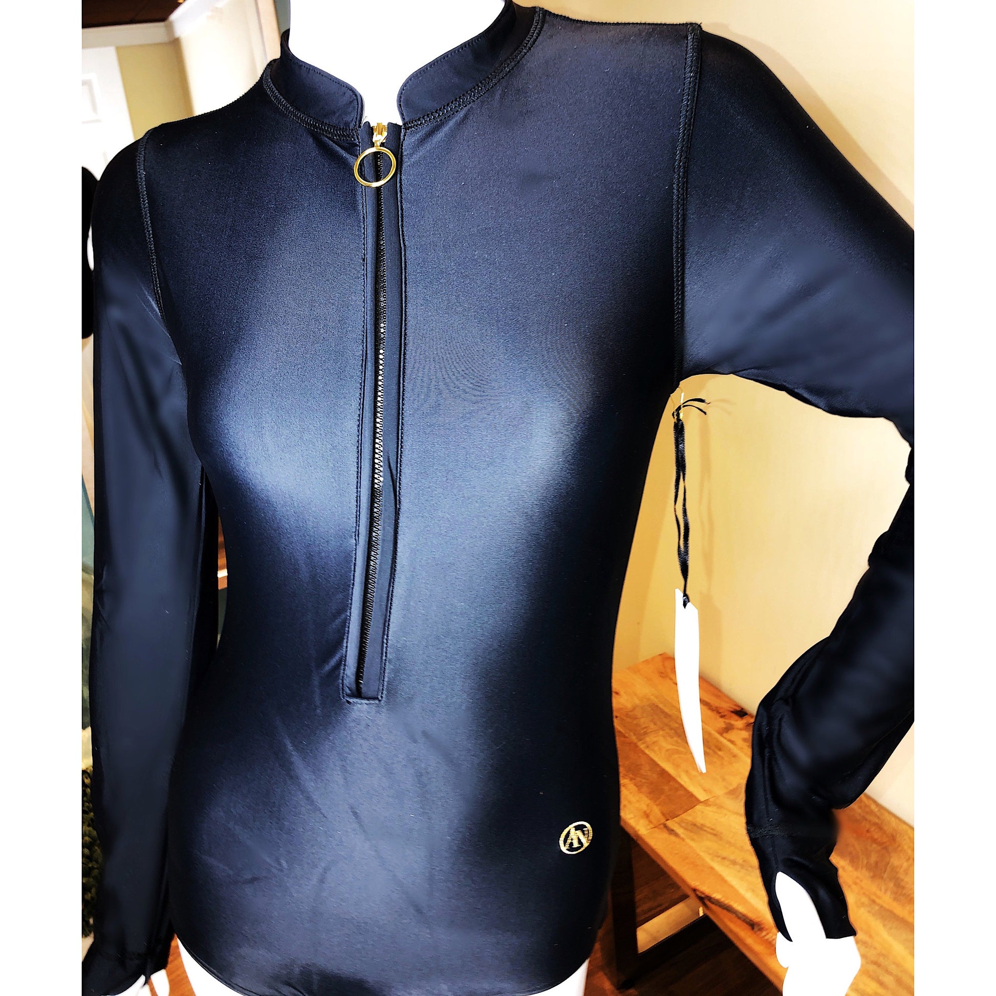 Mock Neckline UPF 50+ Long Sleeve Swimsuit For Sale | Ambernoon