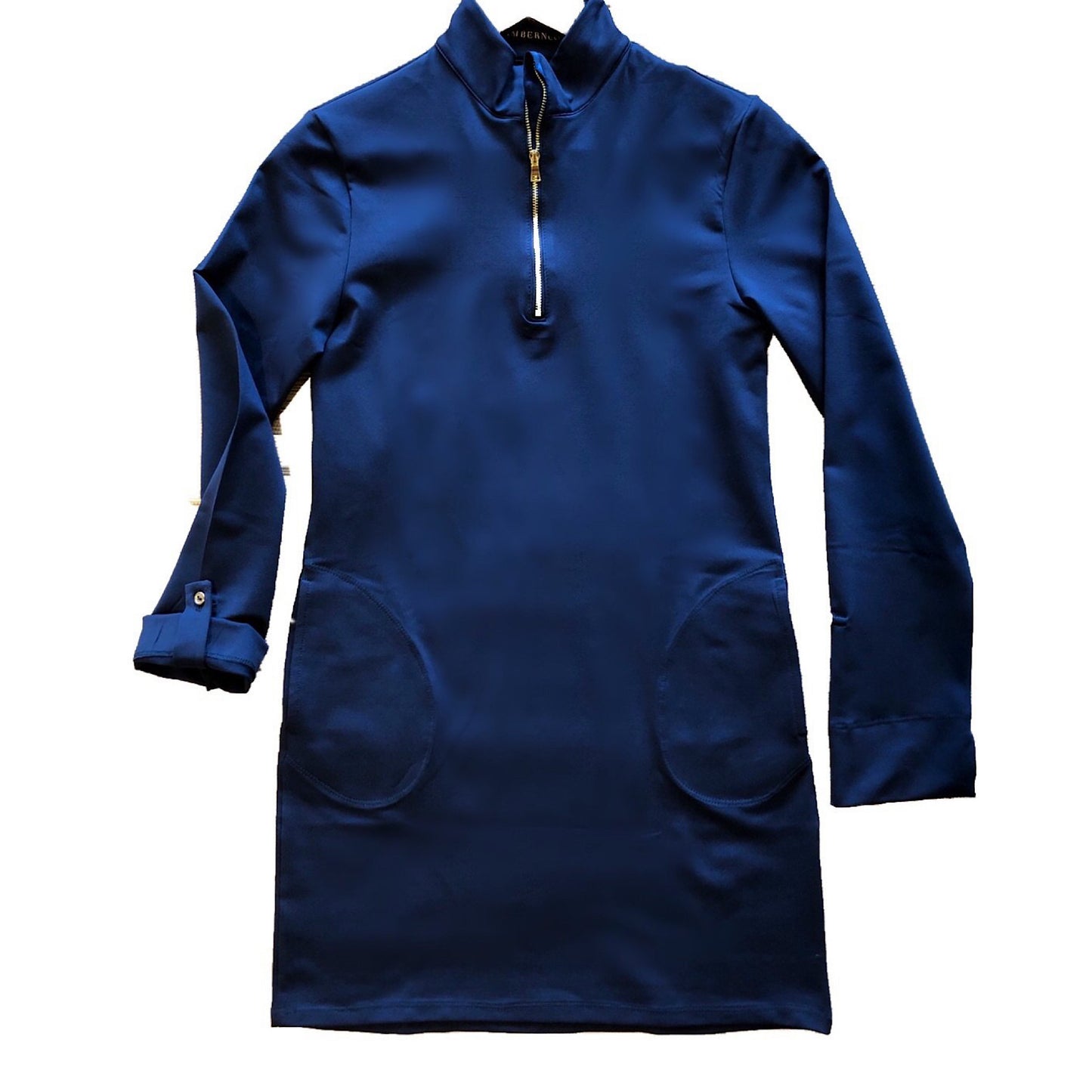 UPF Half Zip Mock Dress with Pockets - AMBERNOON