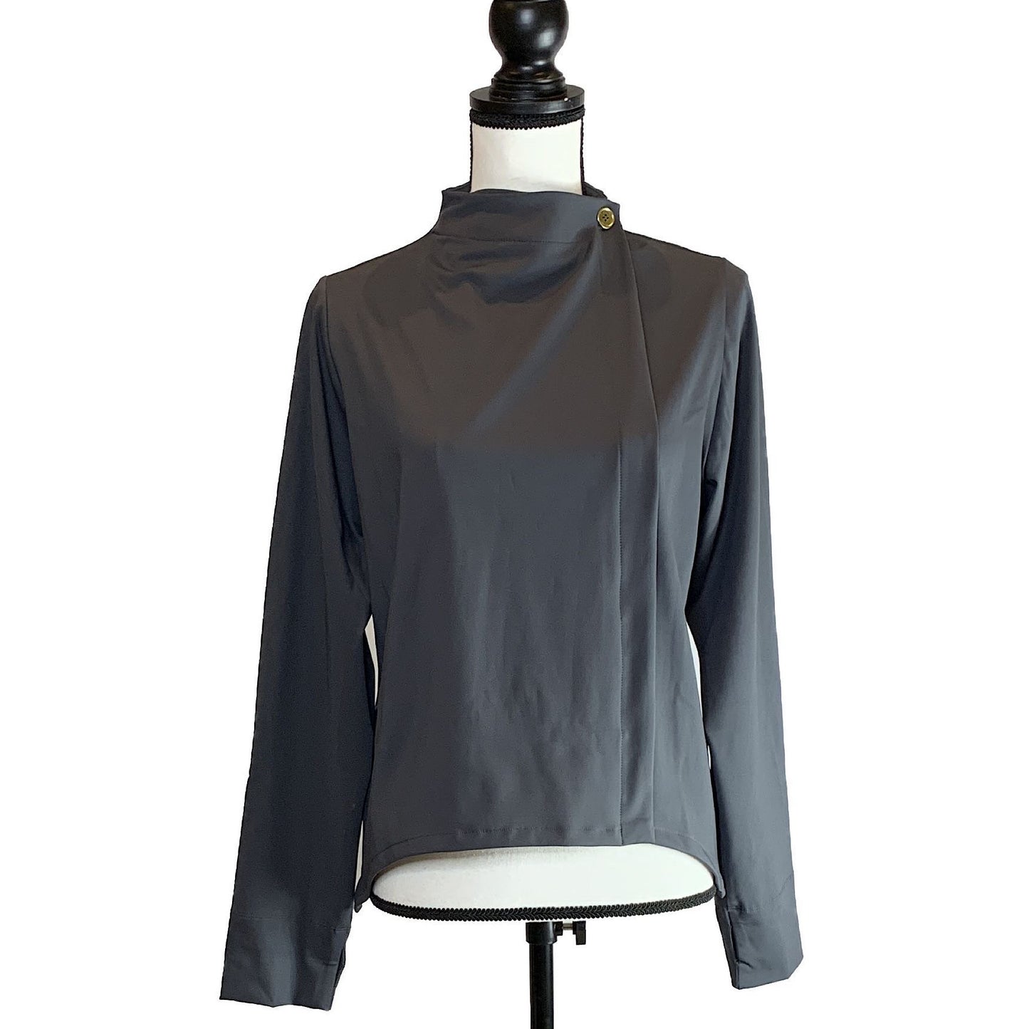 Button mock neck UPF wrap - AMBERNOON