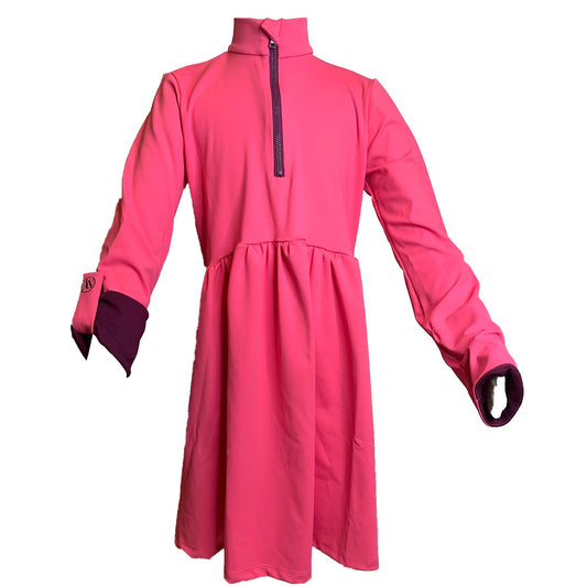 Half Zip V-neck UPF 50+ Zip Dress - UPF Sun-Protective Clothing | Ambernoon