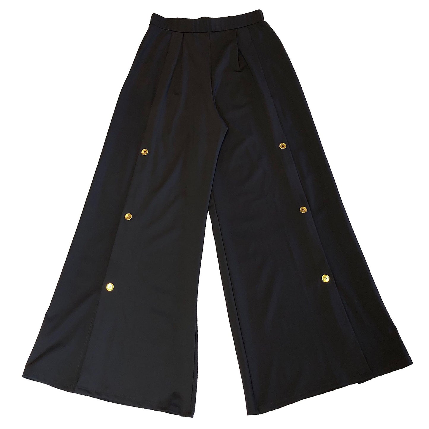 UPF Wide Leg Pant with Button Detail - AMBERNOON